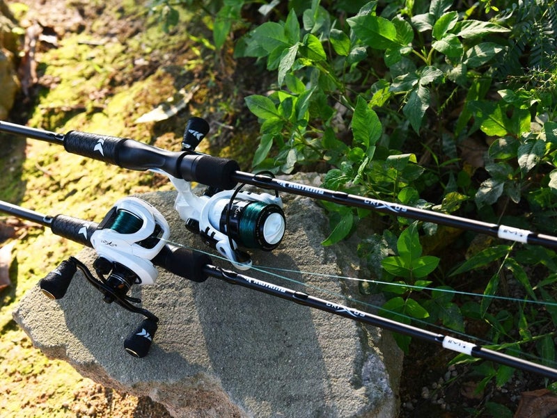 KastKing Crixus Fishing Rod and Reel Combo, High Performance Spinning & Baitcaster Combo, IM6 Graphite 2Pc Blanks, Zirconium Oxide Rings, SuperPolymer Handle, Lightweight Reel with Aluminum Spool - Image 3